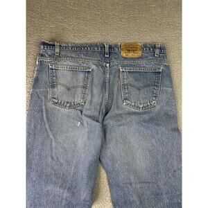Vintage Levis 506 Orange Tab Denim Jeans Men's 42x32 Blue Straight Made In USA